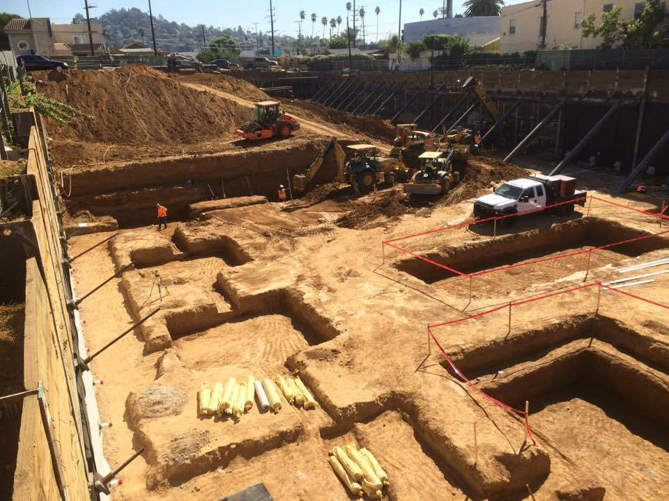 A construction photo. excavation